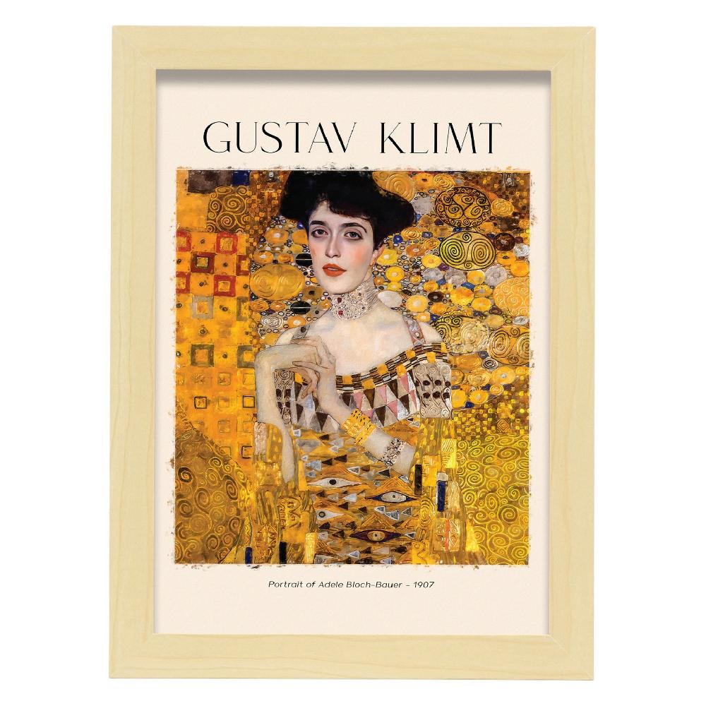 Nacnic Lámina Inspirada En Gustav Klimt Del Retrato De Adele