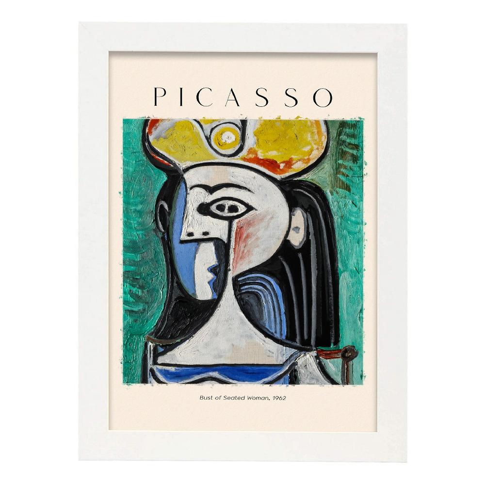 Nacnic Lámina Inspirada En Picasso De Busto De Mujer Sentada