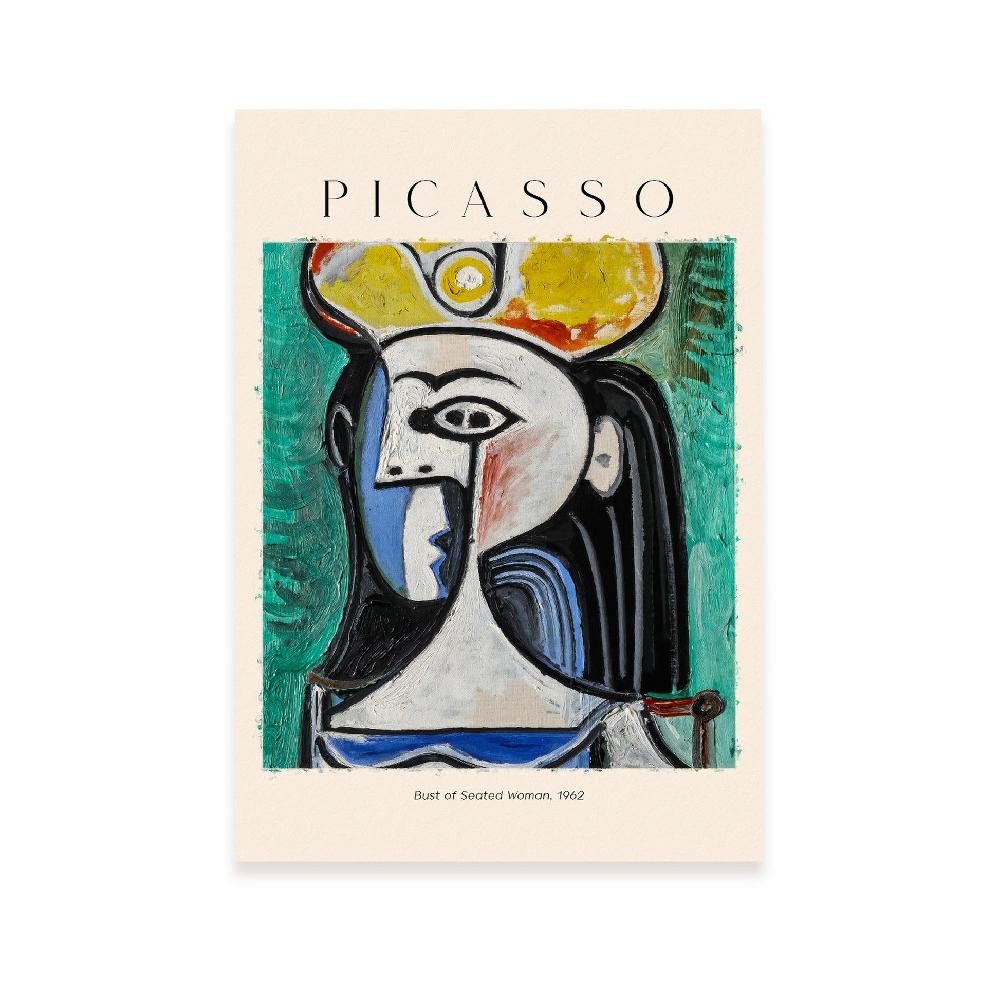 nacnic Lámina inspirada en Picasso de Busto de Mujer Sentada
