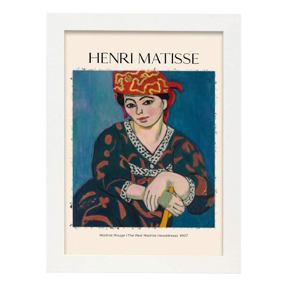 Nacnic Lámina Madras Rouge Inspirada En Henri Matisse