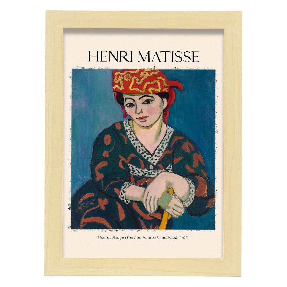 Nacnic Lámina Madras Rouge Inspirada En Henri Matisse