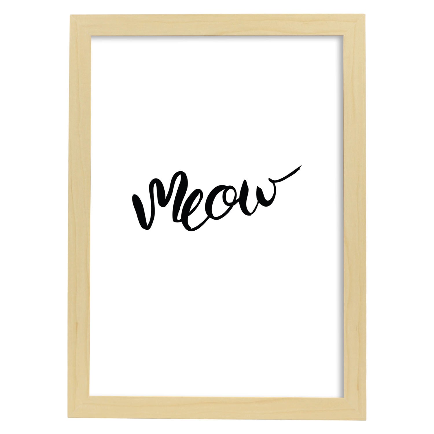 Nacnic Lámina Meow Con Mensajes Felices En Blanco Y Negro