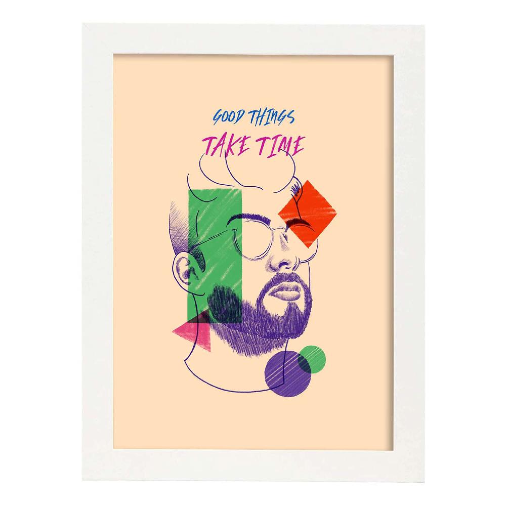 Nacnic Lámina Minimalista Colorida De Bocetos De Bustos Con Mensaje