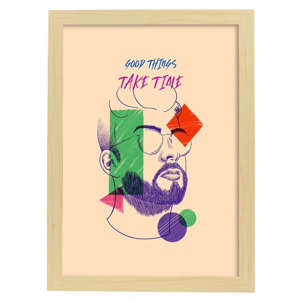 Nacnic Lámina Minimalista Colorida De Bocetos De Bustos Con Mensaje