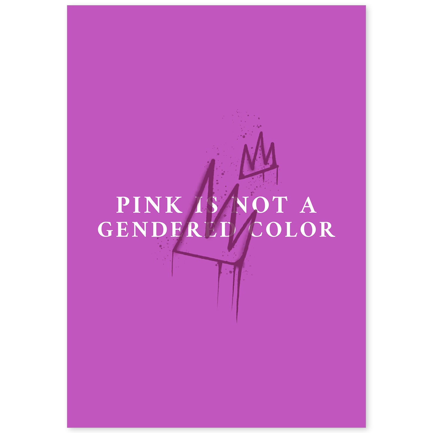 nacnic Lámina Minimalista de Graffiti Rosa sin Género