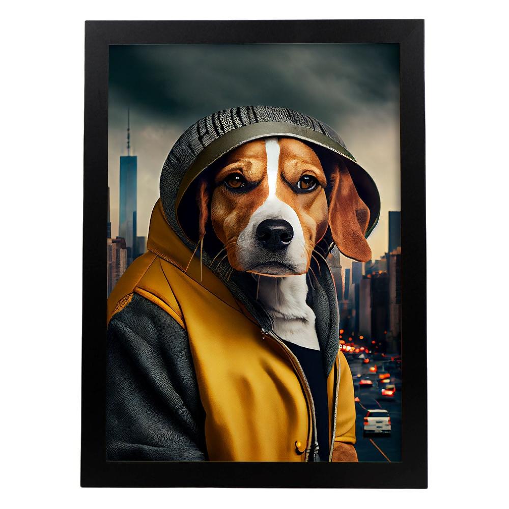 nacnic Lámina Nacnic Beagle Humilde en Estilo Fotografía Colorida