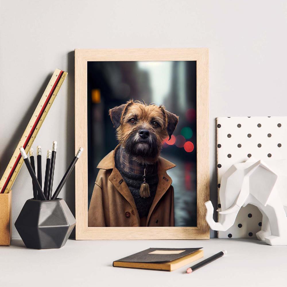 Nacnic Lámina Nacnic Boxer Audaz Con Ropa Humana En Estilo Fotografía A Todo Color