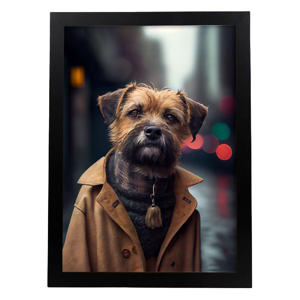 nacnic Lámina Nacnic Boxer Audaz con Ropa Humana en Estilo Fotografía a todo Color