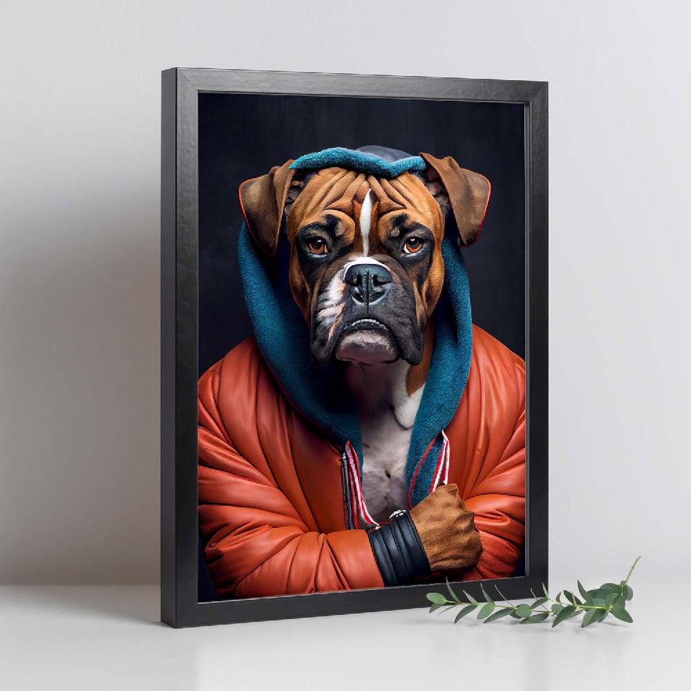 Nacnic Lámina Nacnic Boxer Boxeador Con Ropa Humana En Estilo Fotografía A Color