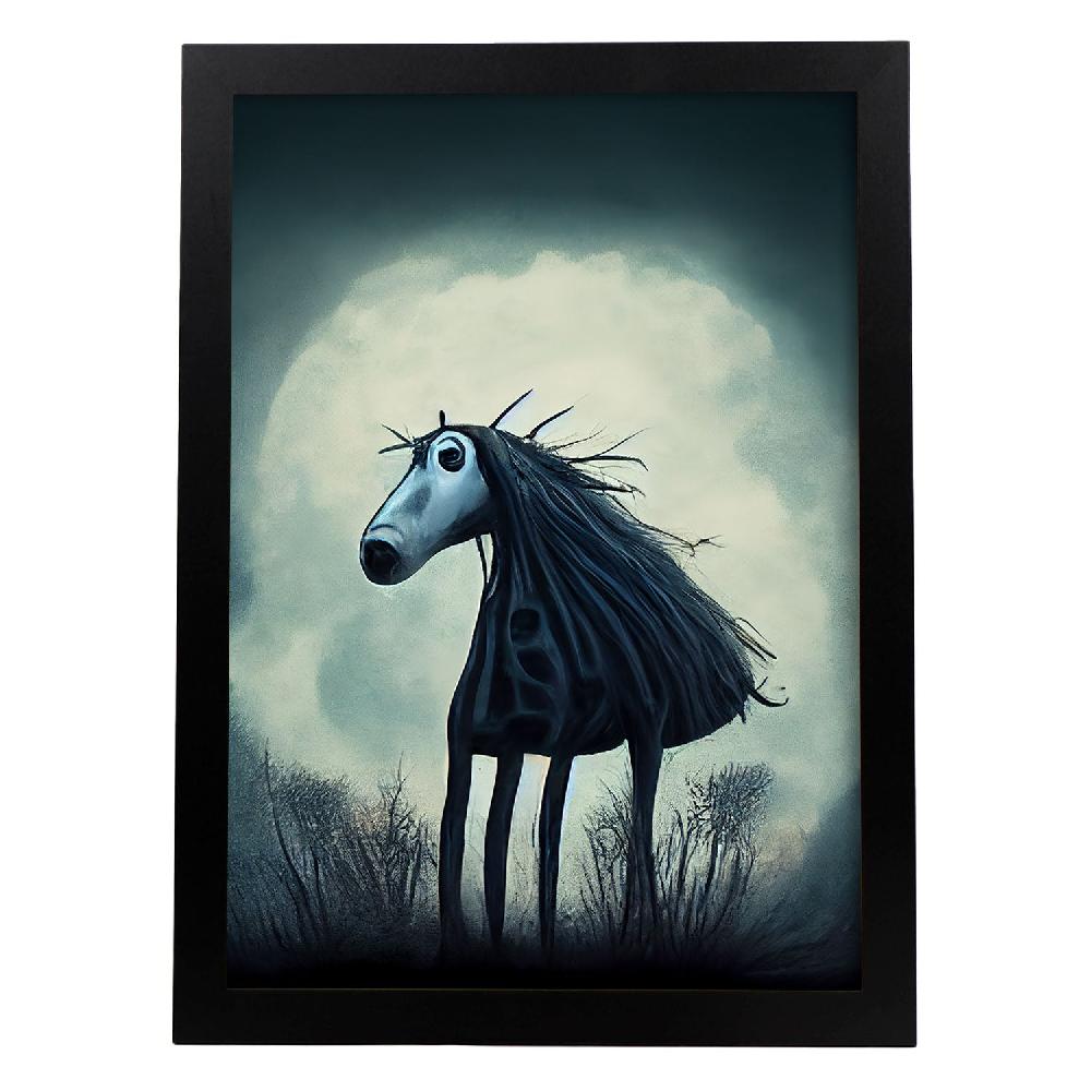 nacnic Lámina Nacnic Caballo Amistoso Estilo T. Burton