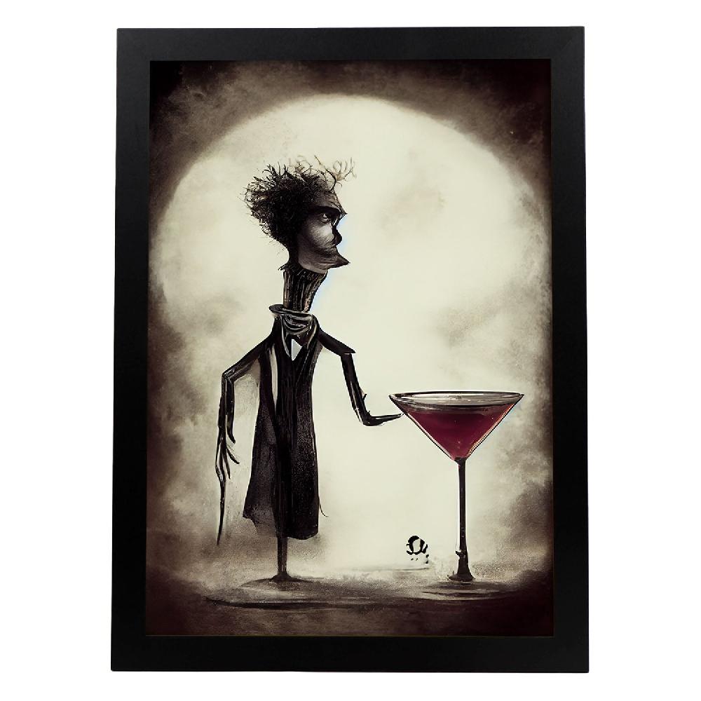 nacnic Lámina Nacnic Camarero Empático Estilo T. Burton