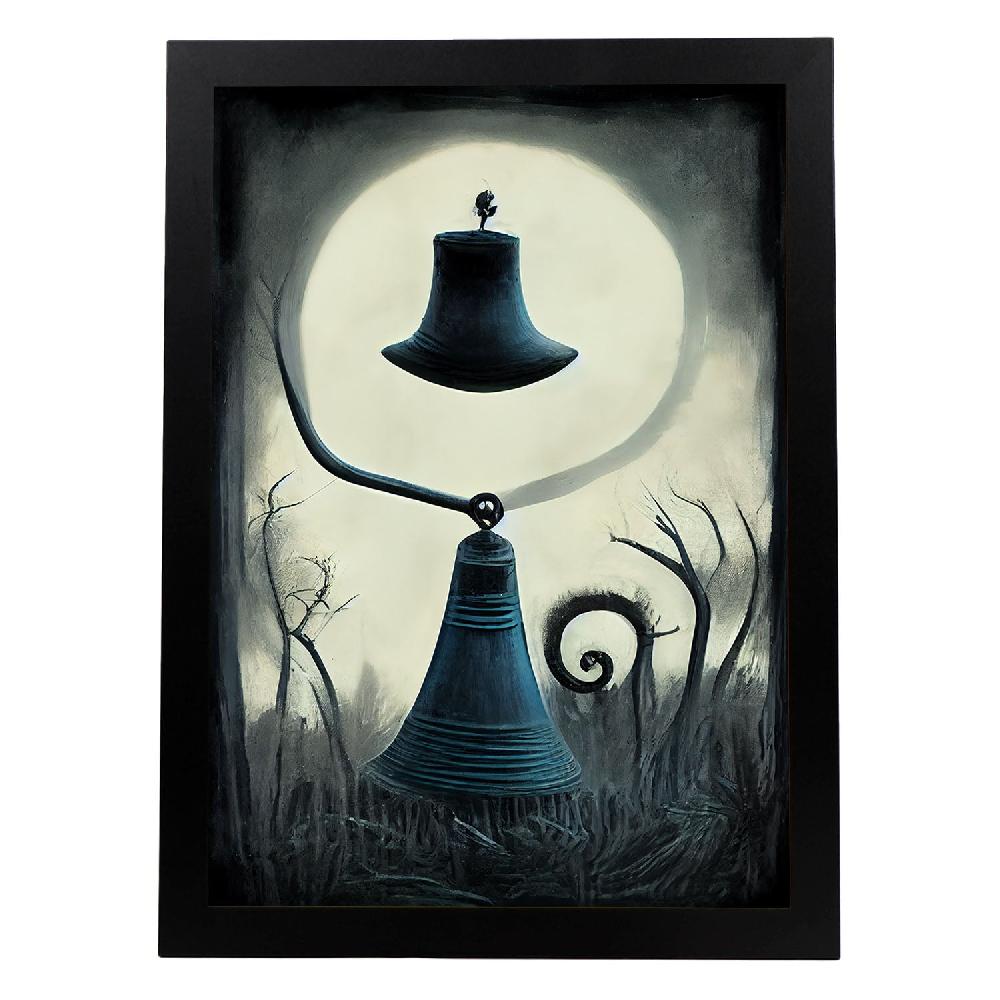 nacnic Lámina Nacnic Campana Paciente estilo T. Burton en Arte Gótico y Oscuro
