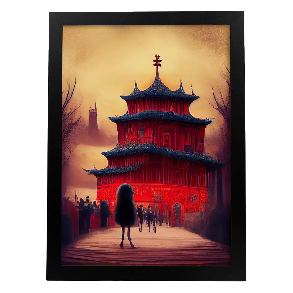 nacnic Lámina Nacnic Ciudad Prohibida Estilo T. Burton en Arte Gótico y Oscuro