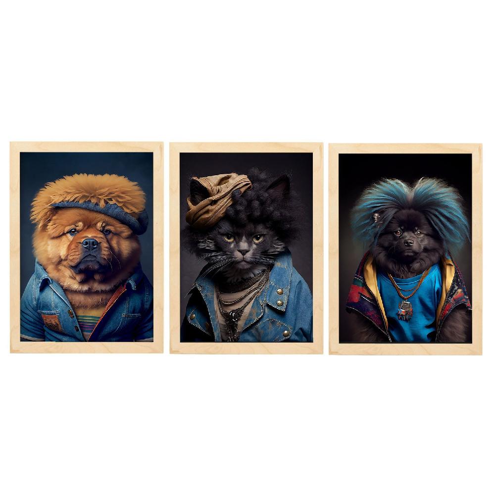 Nacnic Lámina Nacnic De Animales Humanos Laperm Chow Chow Keeshond