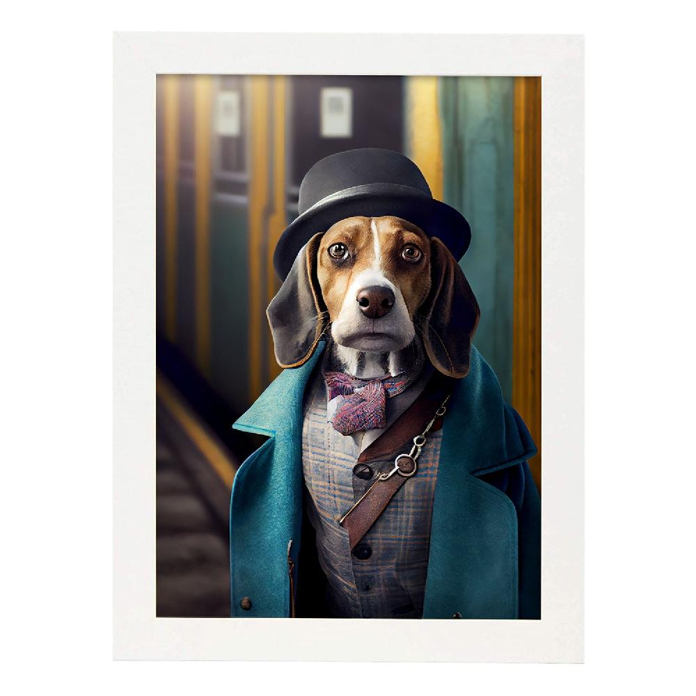 Nacnic Lámina Nacnic De Beagle Práctico En Estilo Fotografía A Color