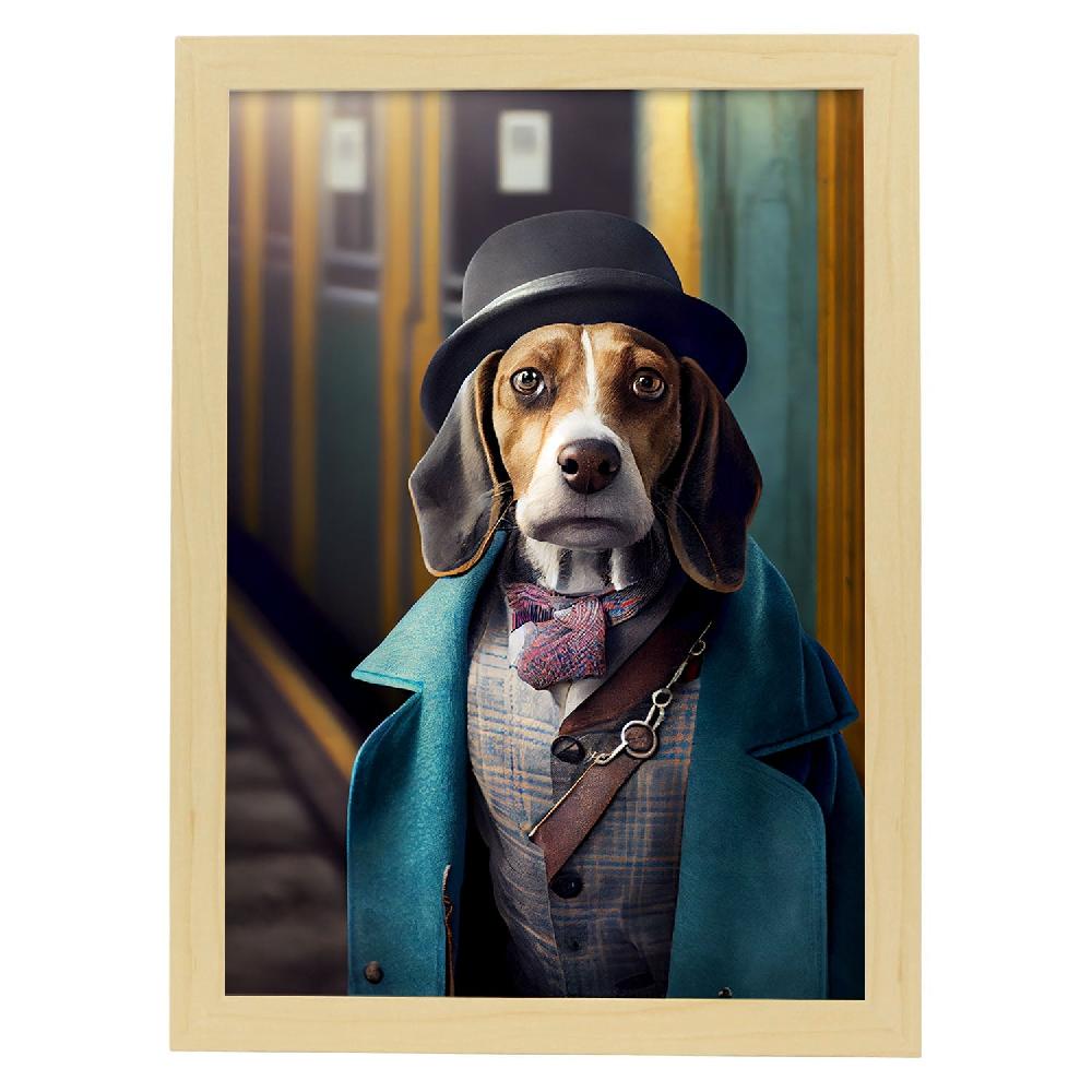 Nacnic Lámina Nacnic De Beagle Práctico En Estilo Fotografía A Color