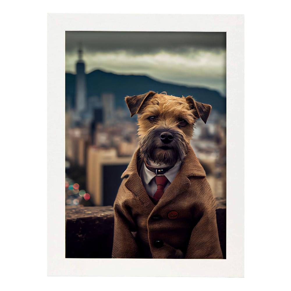 Nacnic Lámina Nacnic De Border Terrier Tolerante En Estilo Fotografía Colorida