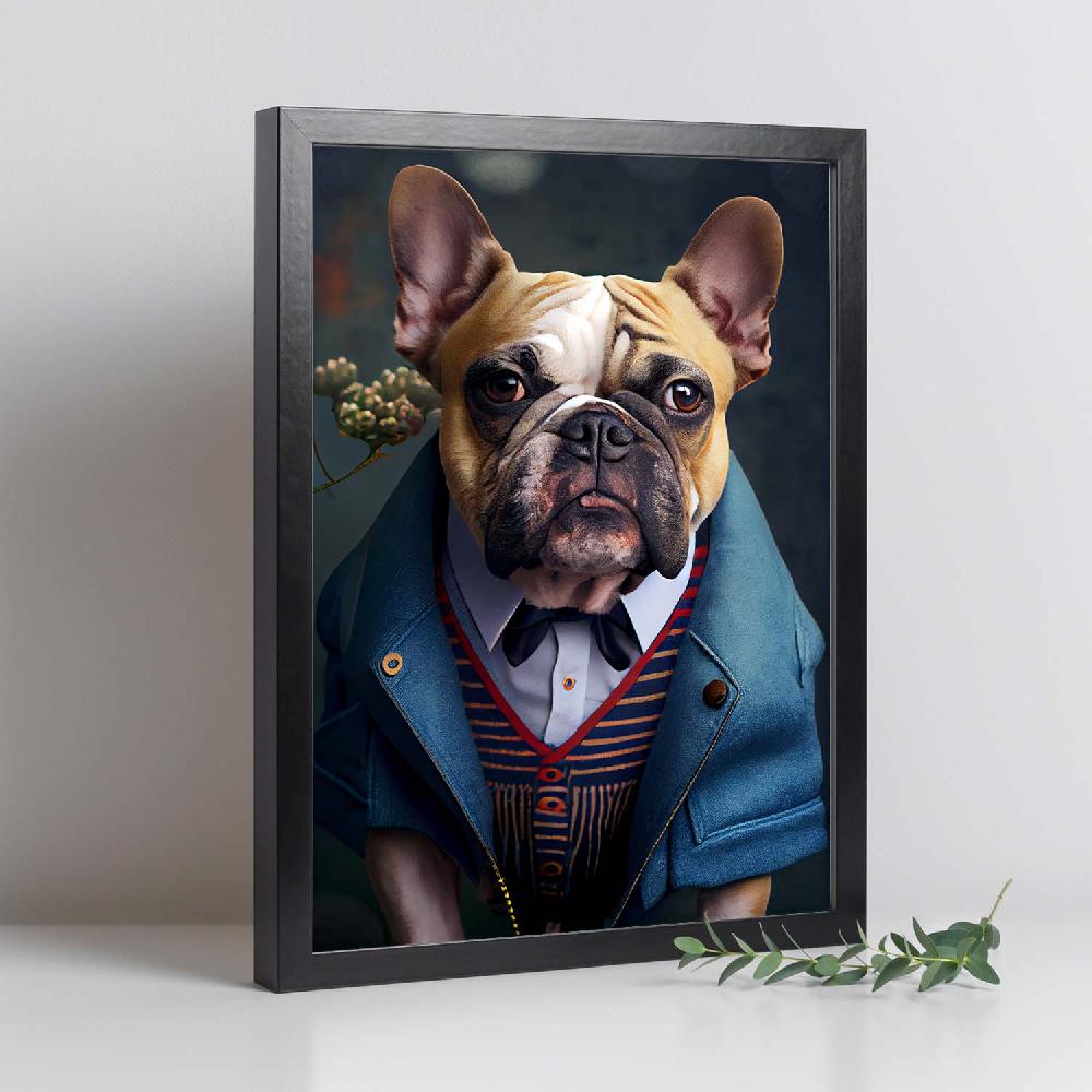 Nacnic Lámina Nacnic De Bulldog Amable En Estilo Fotografía Colorida