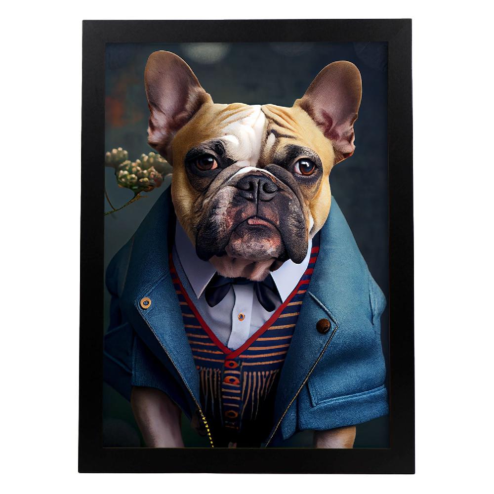 nacnic Lámina Nacnic de Bulldog Amable en Estilo Fotografía Colorida