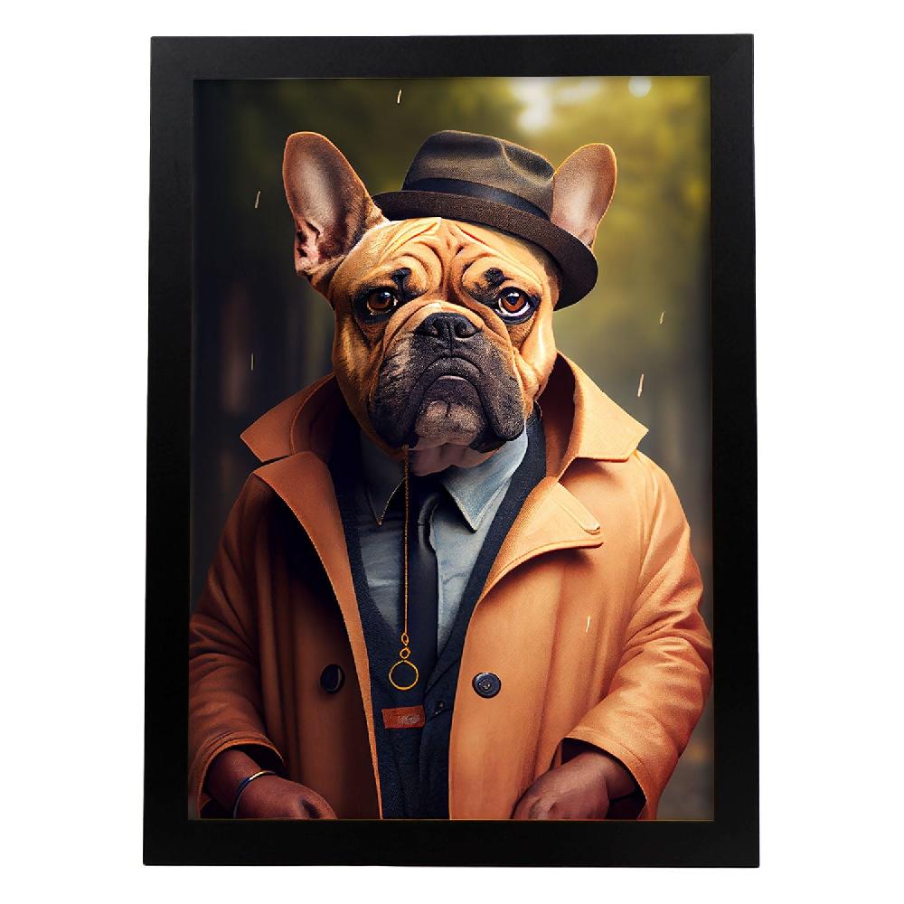 nacnic Lámina Nacnic de Bulldog Elegante en Estilo Fotografía a Color