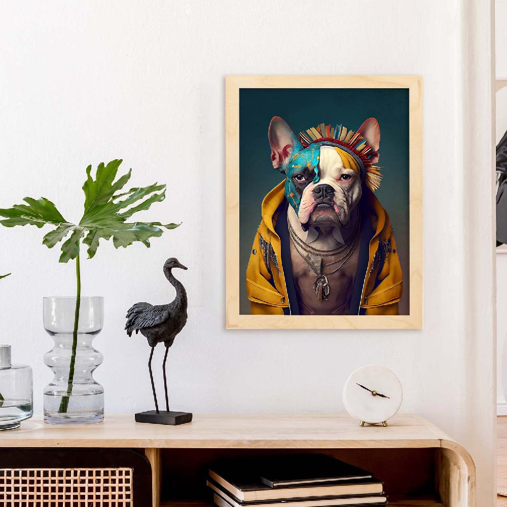 Nacnic Lámina Nacnic De Bulldog Vestido En Ropa Humana