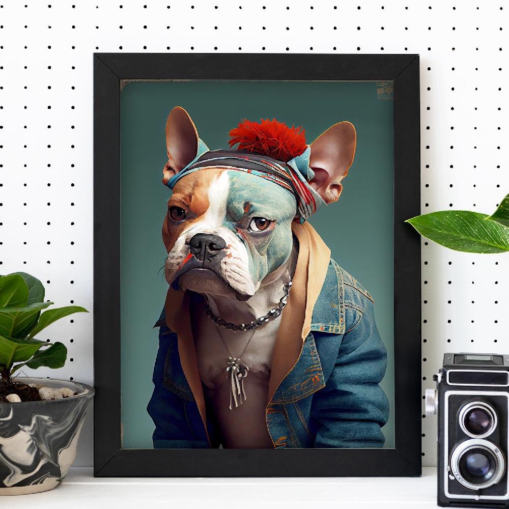 Nacnic Lámina Nacnic De Bulldog Vestido Para Sala De Estar