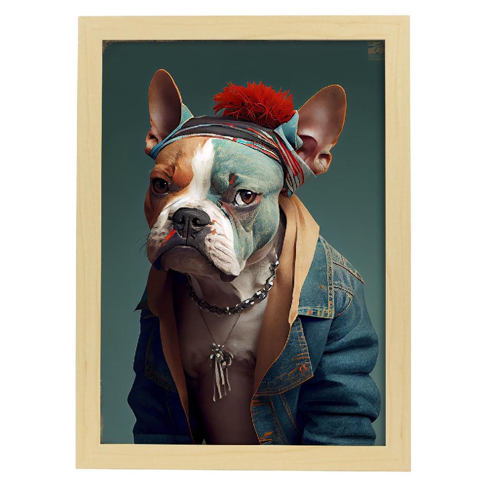 Nacnic Lámina Nacnic De Bulldog Vestido Para Sala De Estar