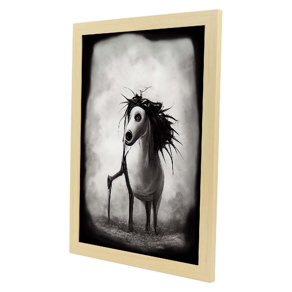 Nacnic Lámina Nacnic De Caballo Cooperativo Estilo T. Burton En Arte Gótico Oscuro