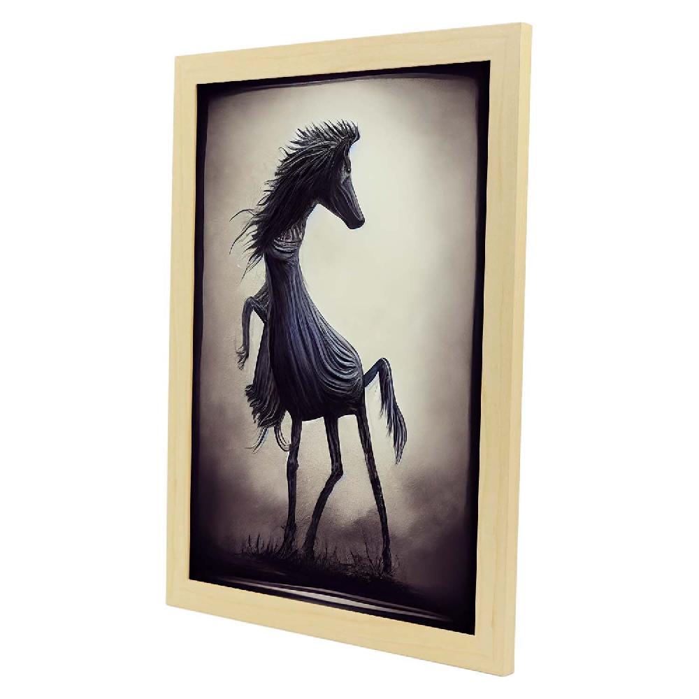 Nacnic Lámina Nacnic De Caballo Energético Estilo T. Burton En Arte Gótico