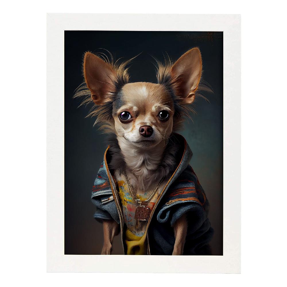 Nacnic Lámina Nacnic De Chihuahua Vestido En Ropa Humana