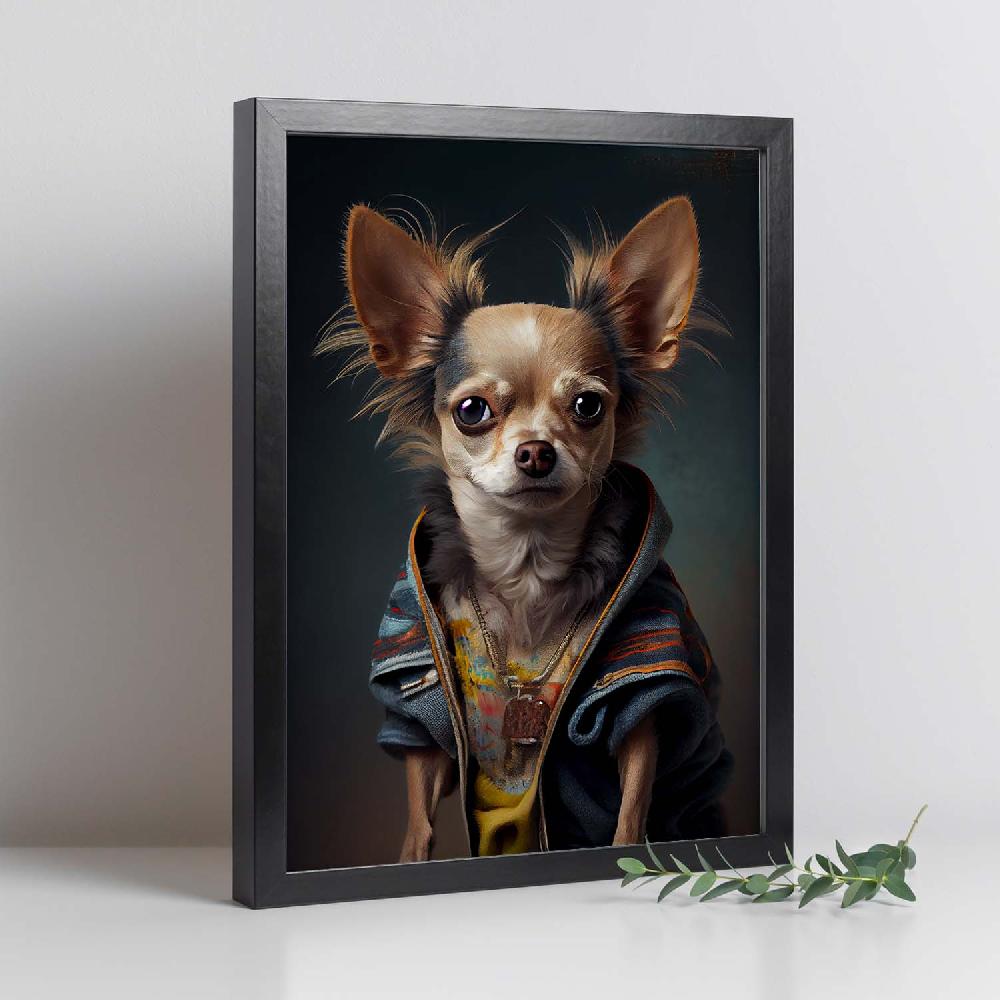 Nacnic Lámina Nacnic De Chihuahua Vestido En Ropa Humana