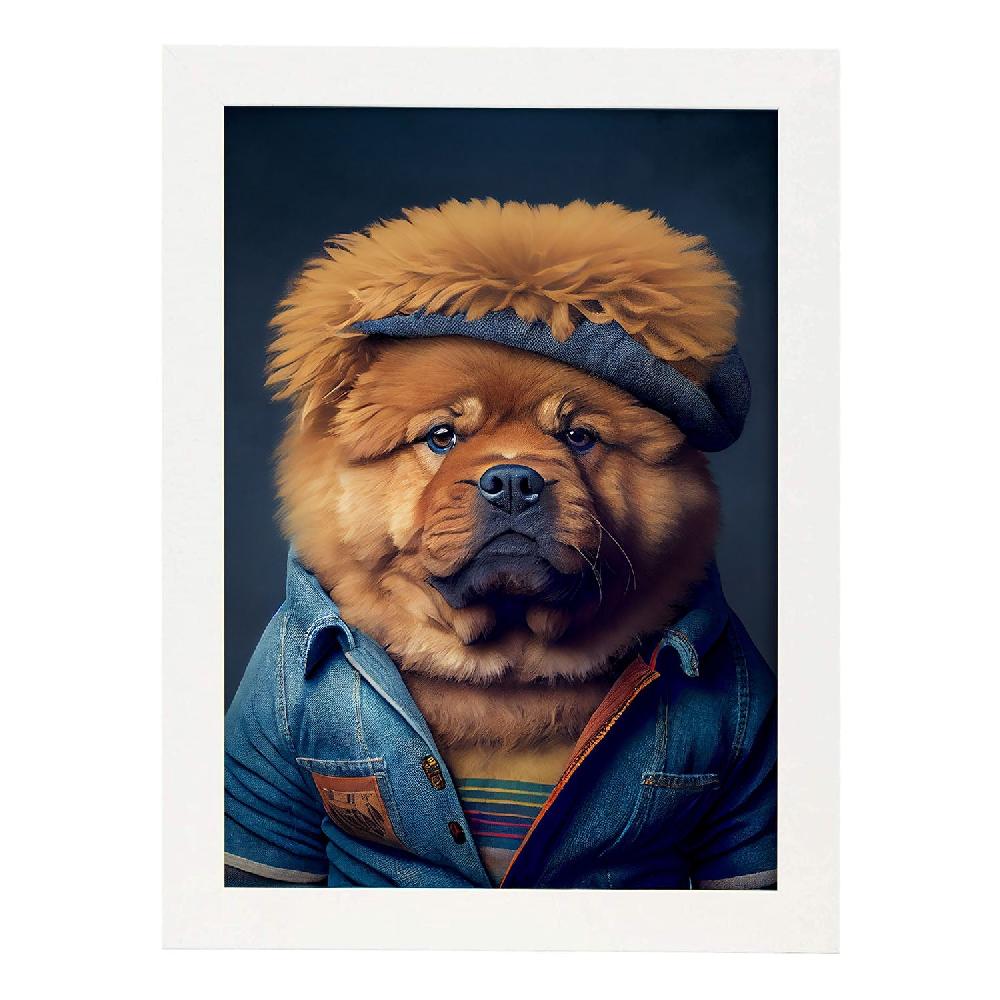 Nacnic Lamina Nacnic De Chow Chow Vestido Con Ropa Humana