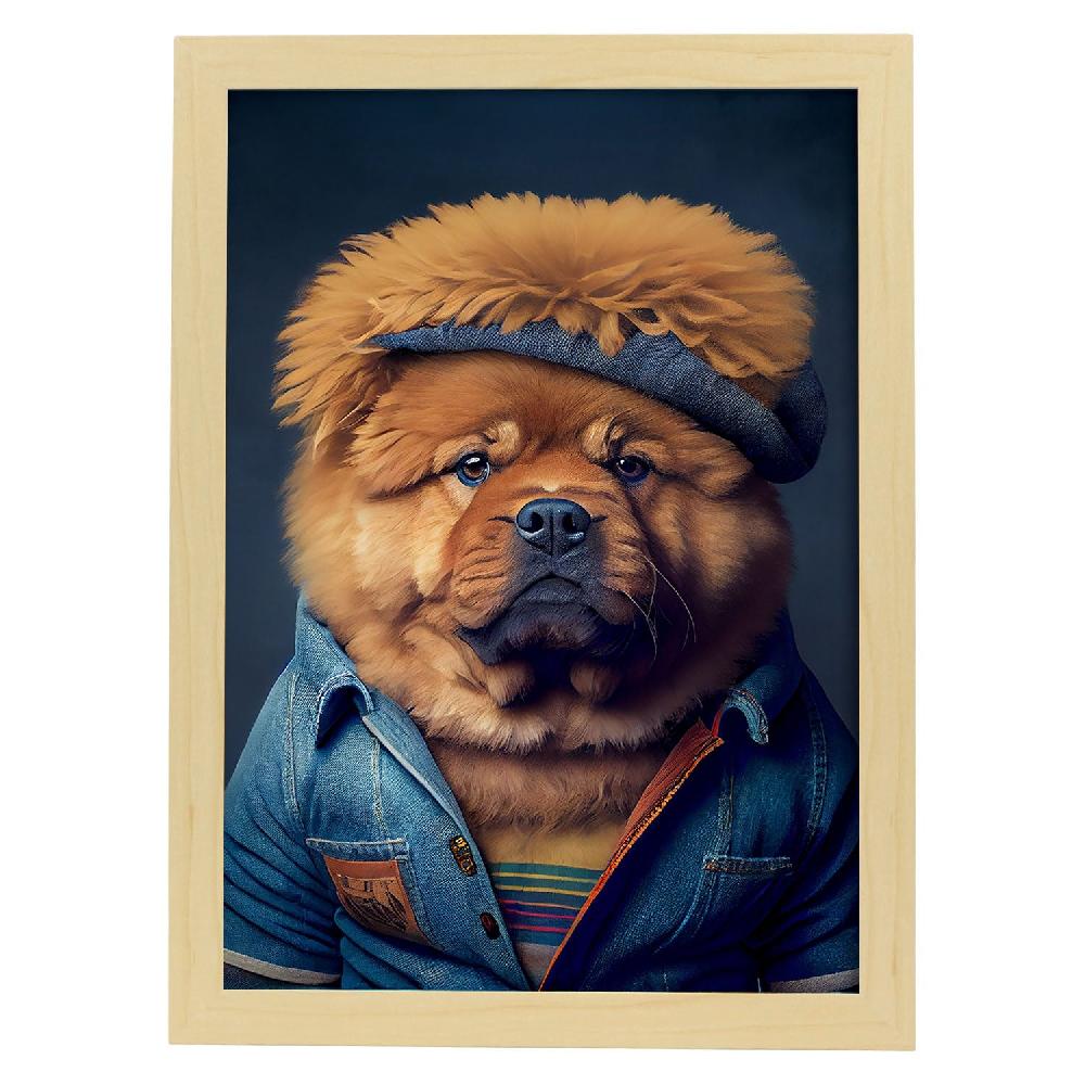 Nacnic Lamina Nacnic De Chow Chow Vestido Con Ropa Humana