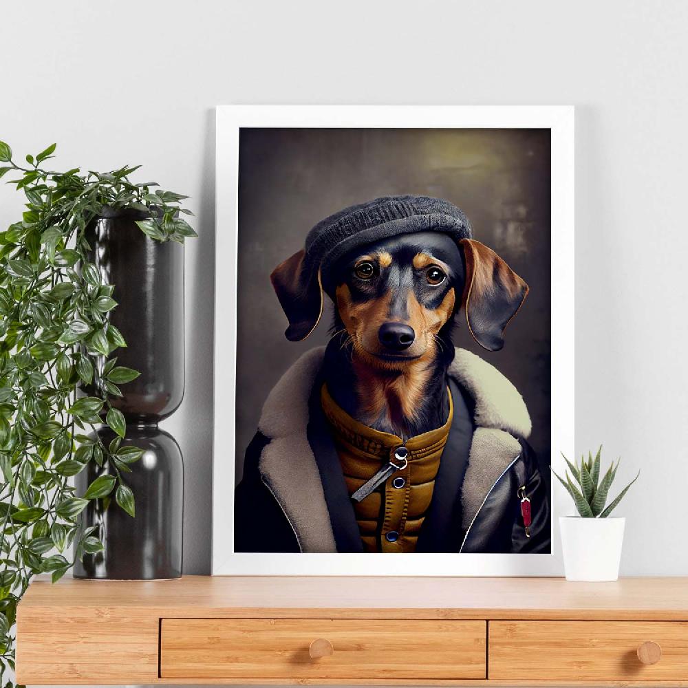 Nacnic Lámina Nacnic De Dachshund Dependiente En Fotografía A Color