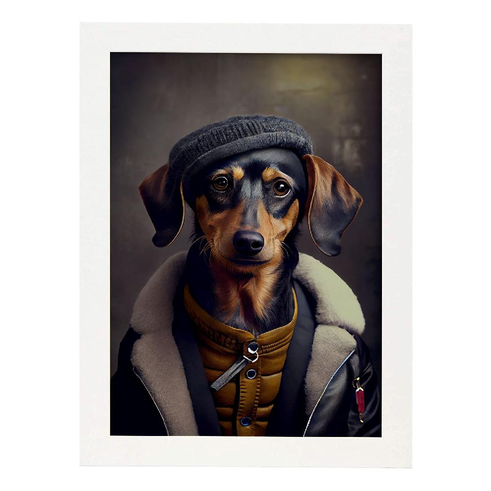 Nacnic Lámina Nacnic De Dachshund Dependiente En Fotografía A Color