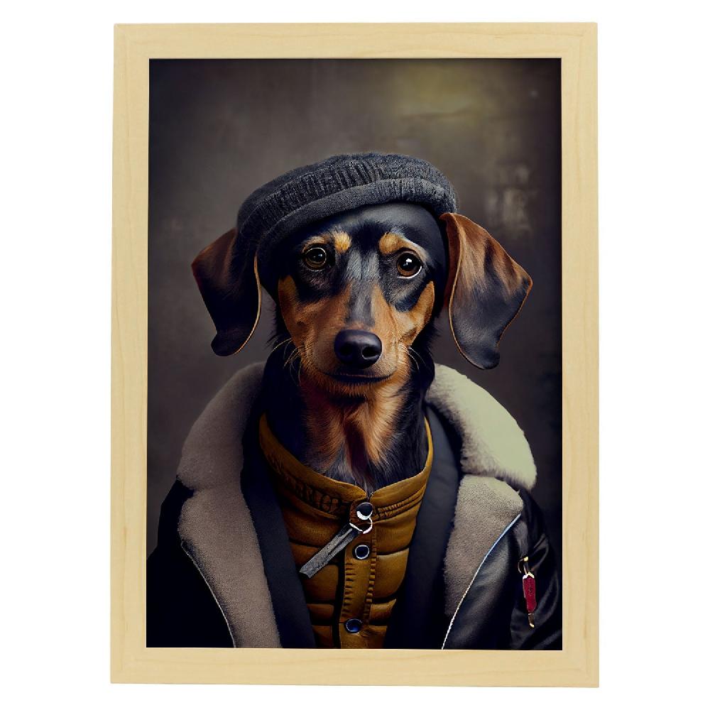 Nacnic Lámina Nacnic De Dachshund Dependiente En Fotografía A Color