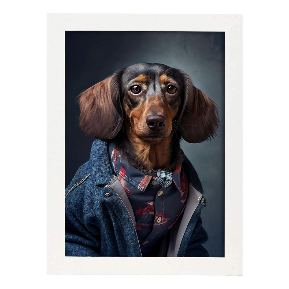 Nacnic Lámina Nacnic De Dachshund Paciente En Fotografía A Todo Color