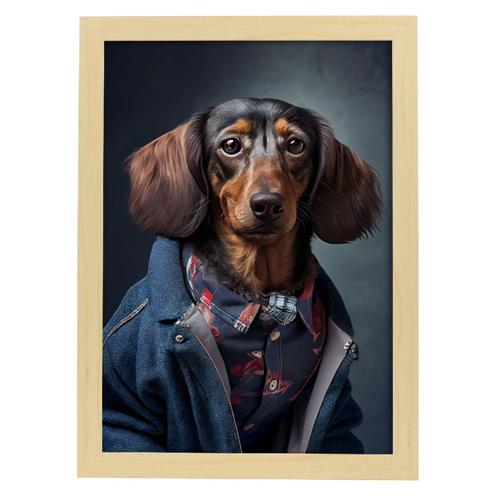 Nacnic Lámina Nacnic De Dachshund Paciente En Fotografía A Todo Color