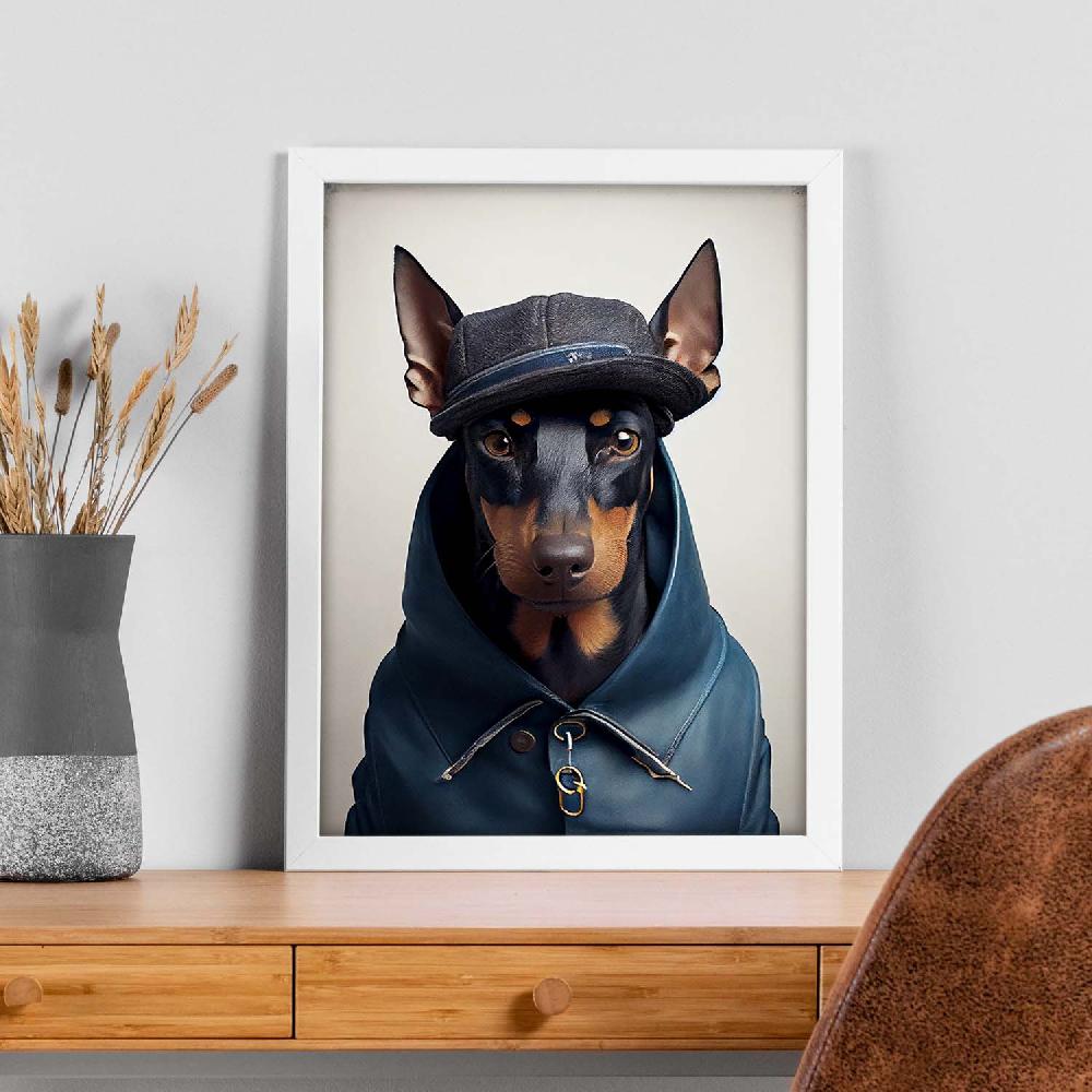 Nacnic Lamina Nacnic De Doberman Pinscher Disfrazado De Humano