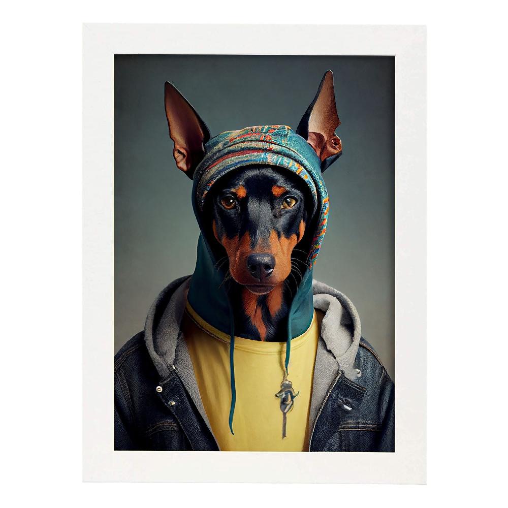 Nacnic Lámina Nacnic De Doberman Pinscher Vestido Como Humano