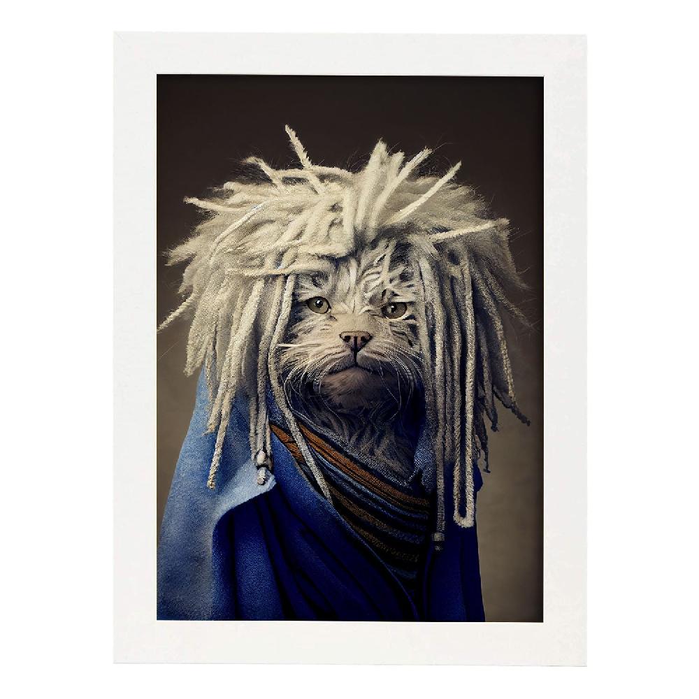 Nacnic Lámina Nacnic De Gato Komondor Con Ropa Humana Para Diseño De Interiores