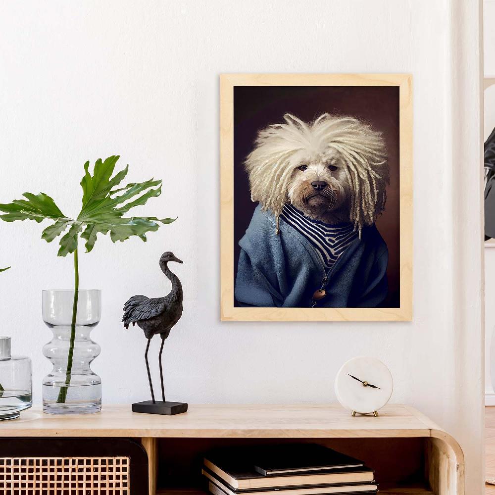 Nacnic Lámina Nacnic De Gato Komondor Con Ropa Humana Para Diseño De Interiores
