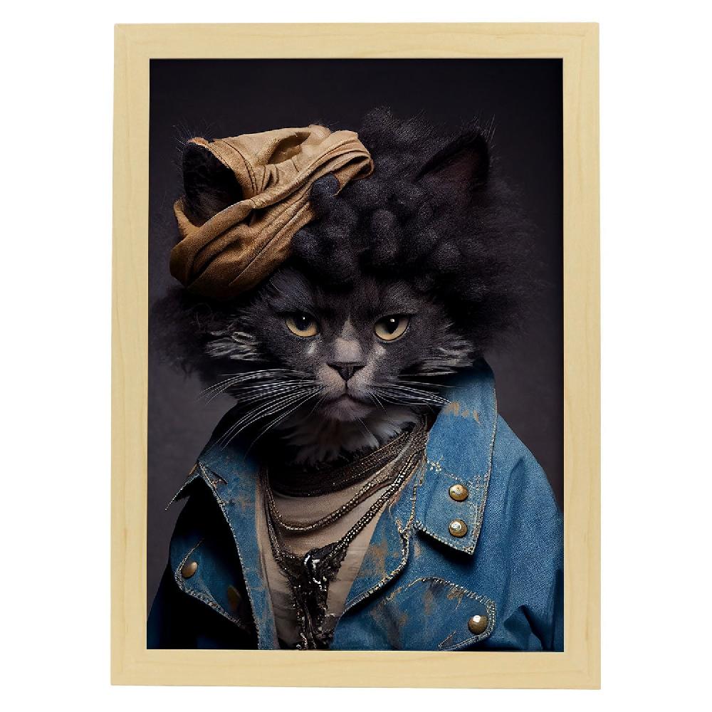 Nacnic Lámina Nacnic De Gato Laperm Vestido En Ropa Humana