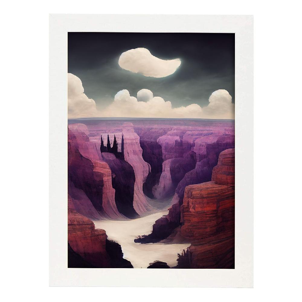 Nacnic Lámina Nacnic De Gran Cañón Al Estilo T. Burton En Arte Gótico Y Oscuro Para Decoración De Interiores