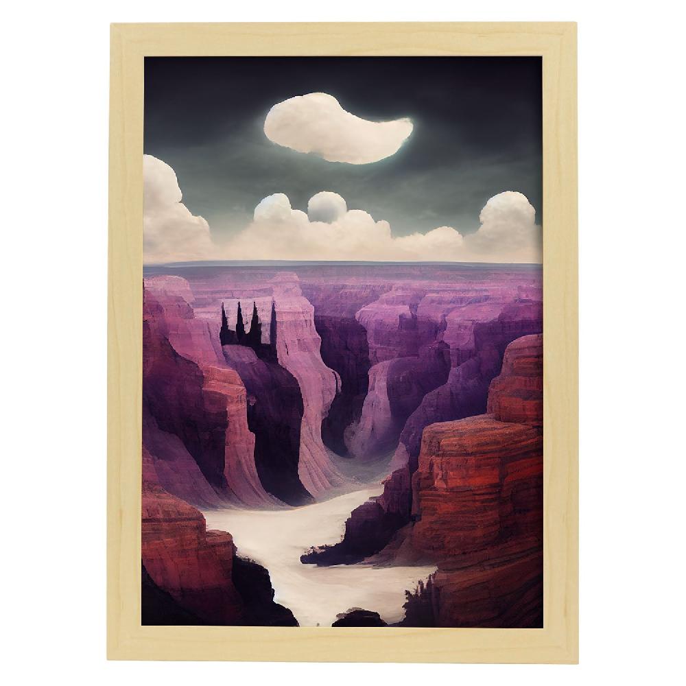 Nacnic Lámina Nacnic De Gran Cañón Al Estilo T. Burton En Arte Gótico Y Oscuro Para Decoración De Interiores