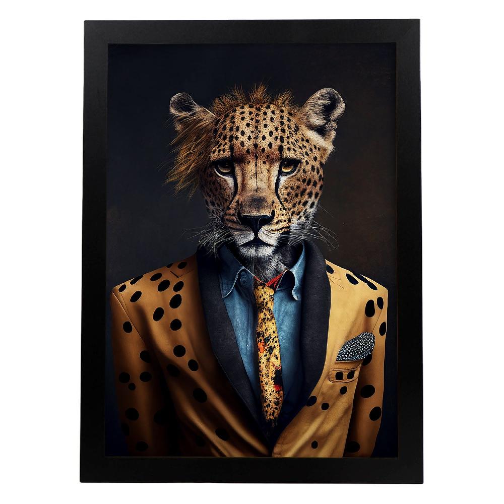 nacnic Lámina Nacnic de Guepardo Vestido en Ropa Humana