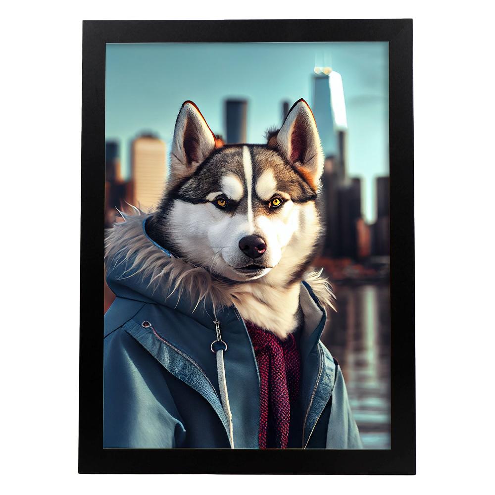 nacnic Lámina Nacnic de Husky Abrigado en Estilo Fotográfico