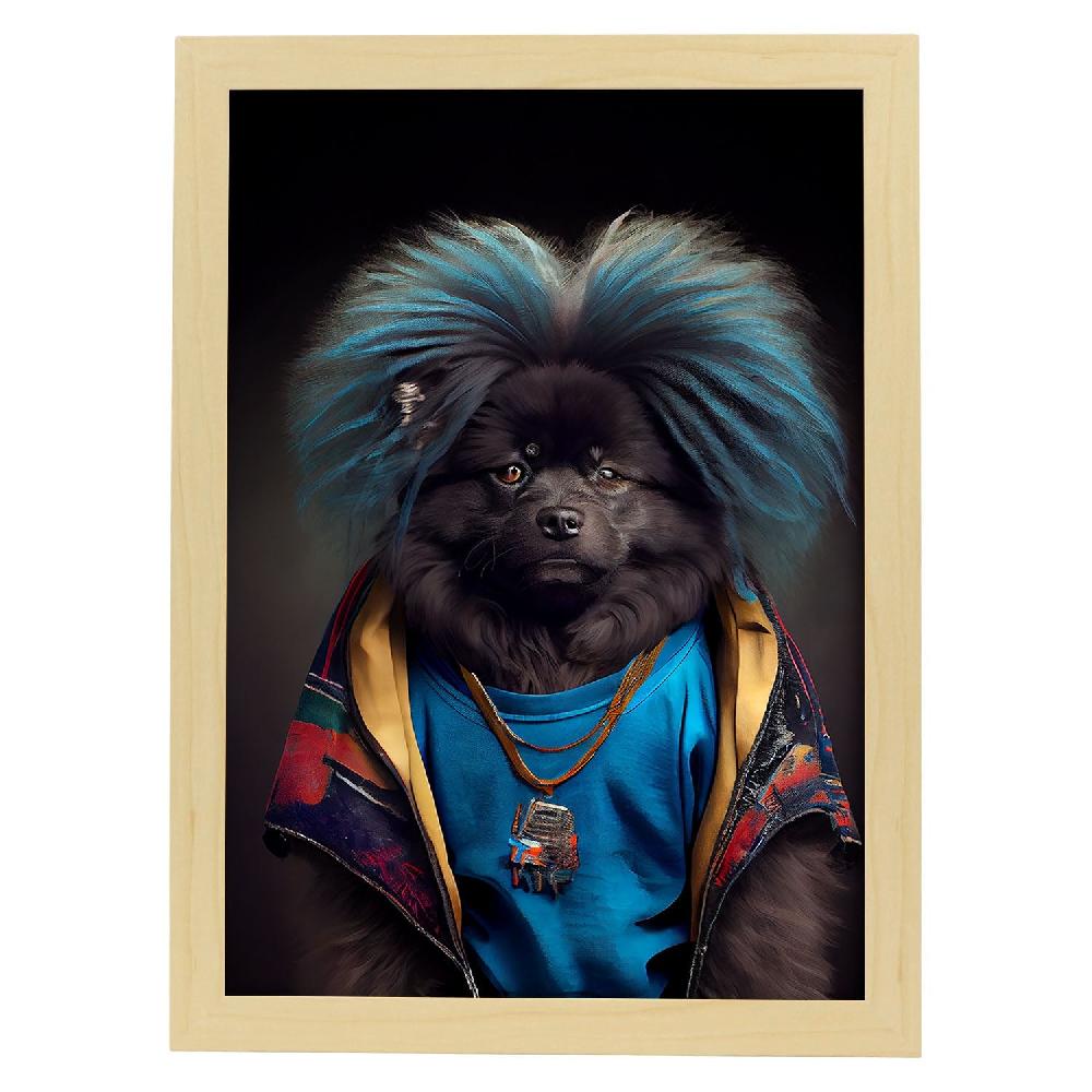 Nacnic Lámina Nacnic De Keeshond Vestido En Estilo Humano