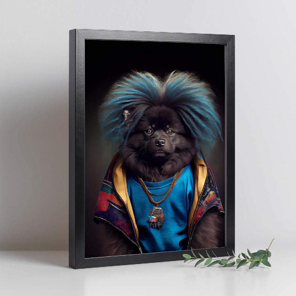 Nacnic Lámina Nacnic De Keeshond Vestido En Estilo Humano