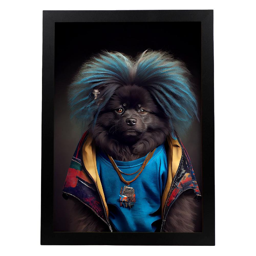 nacnic Lámina Nacnic de Keeshond Vestido en Estilo Humano